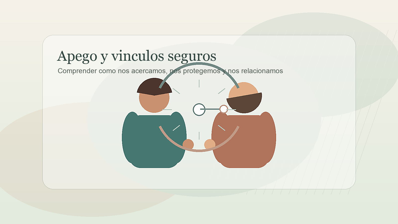 Ilustracion sobre apego, vinculo seguro y comunicacion emocional entre dos personas