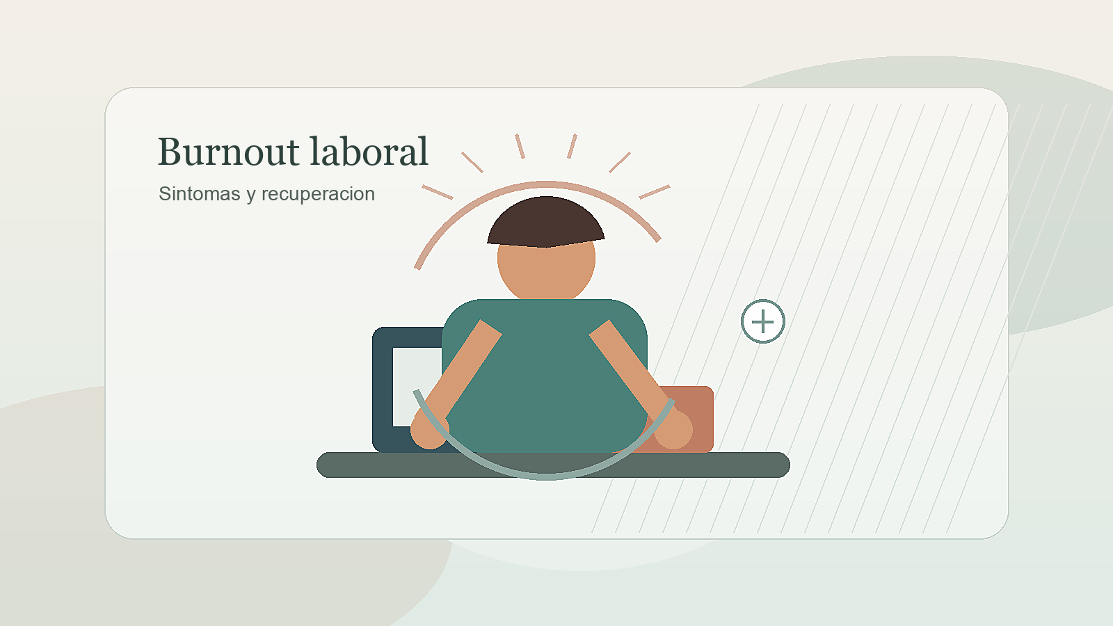 Ilustracion sobre burnout laboral, agotamiento emocional y recuperacion psicologica