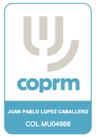 Sello oficial COPRM de Juan Pablo Lopez Caballero, colegiado MU04666